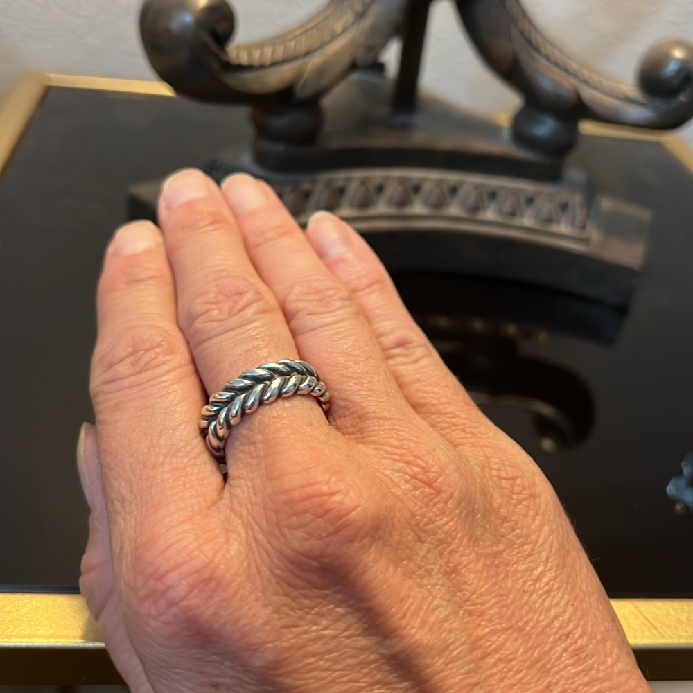 Retired James Avery Double Woven Braid Ring- Size 9